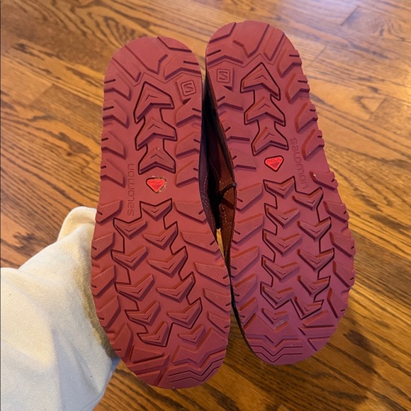 Salomon Burgundy and Maroon Trail Sneakers - Picture 6 of 6
